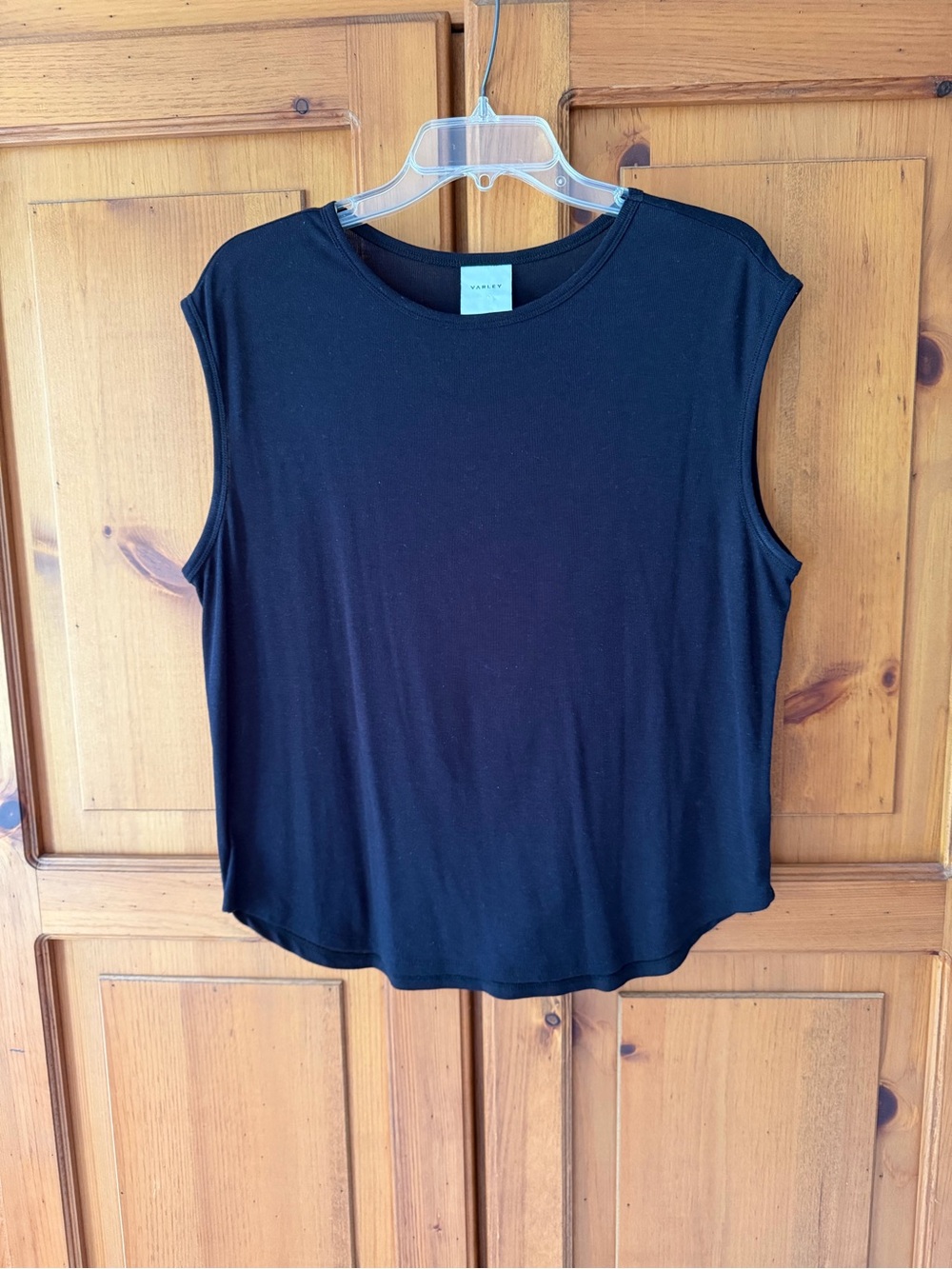 Varley Black Sleeveless Crewneck Tank Size Medium